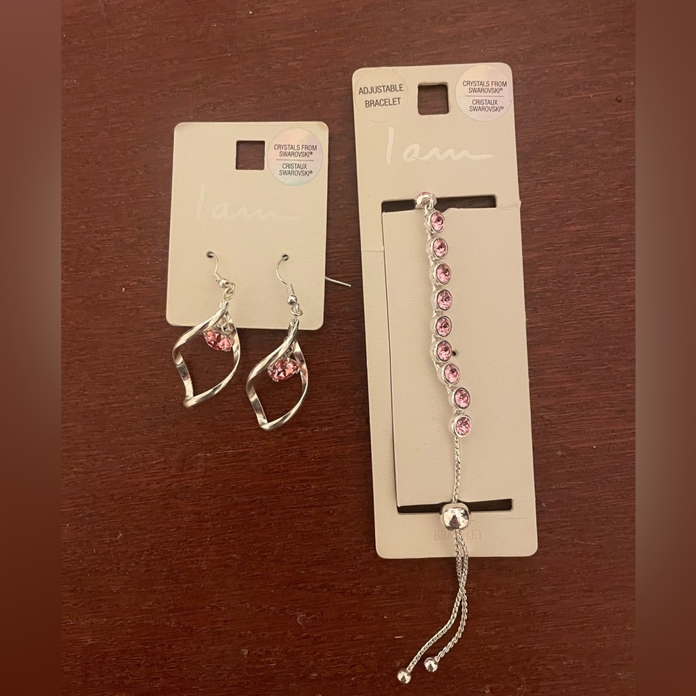 Earrings and bracelet